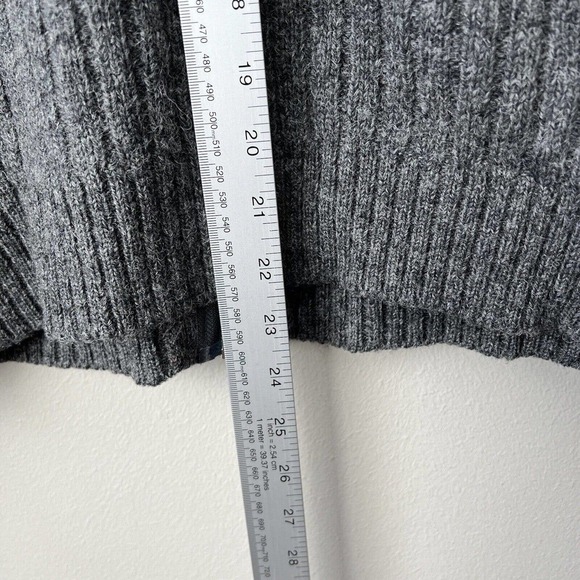Northern Reflections Womens Fair Isle 100% Wool Full Zip Sweater Gray Nordic Vtg - Picture 10 of 11